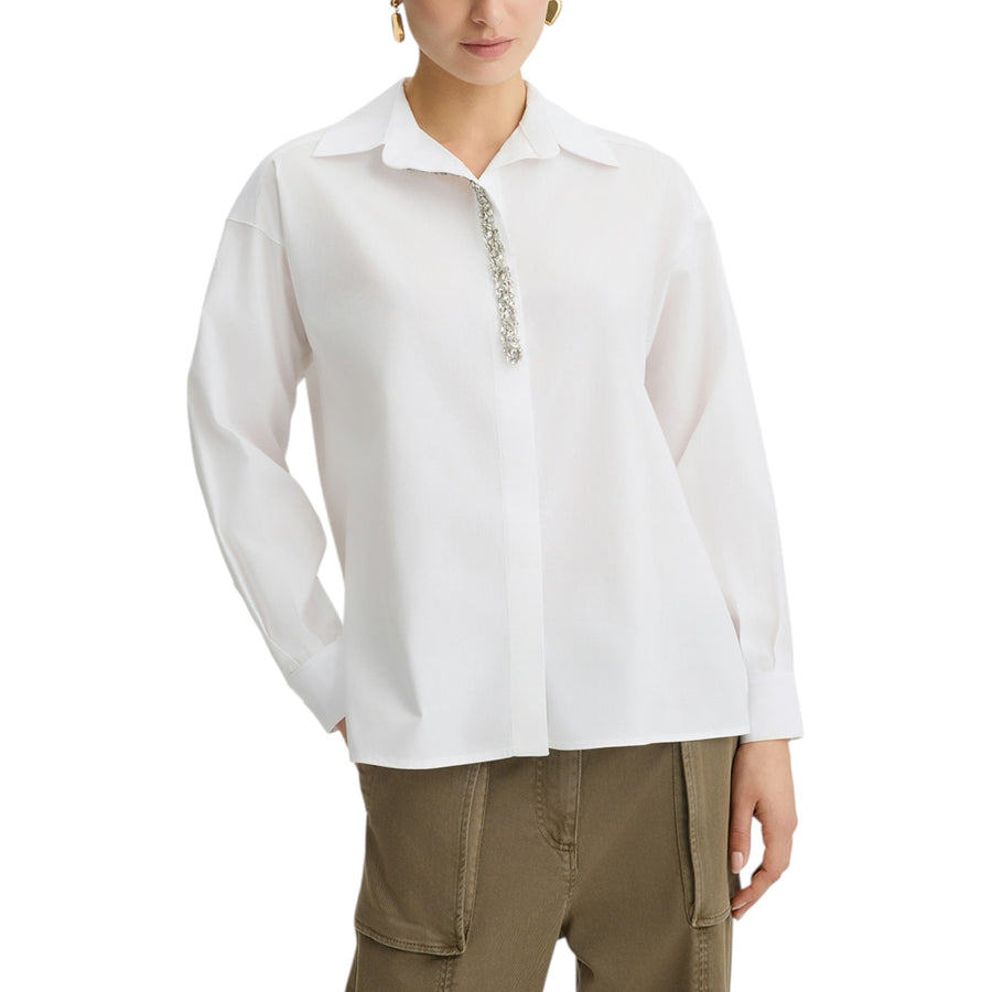 Camicia donna con dettagli gioiello