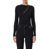 Maglia donna in cupro con bottoni