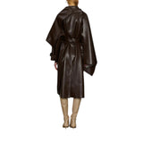 Spolverino donna in ecopelle con sciarpa