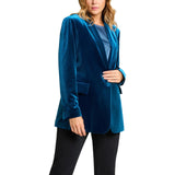 Blazer donna in velluto stretch