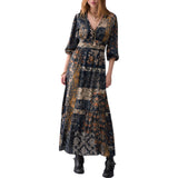 Abito donna lungo con balze