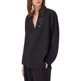 Camicia donna ricamata