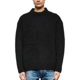 Maglia uomo girocollo in lana patch