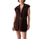 Gilet donna in suede