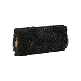 Pochette donna in raso con cristalli