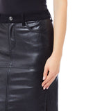 Gonna donna lunga in tessuto spalmato