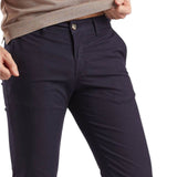 Pantaloni Chinos Uomo Slim-fit Goffrato QB24