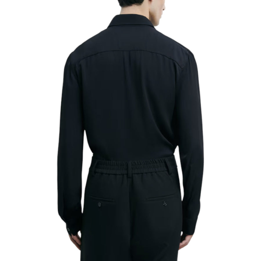 Camicia uomo tinta unita In twill di viscosa