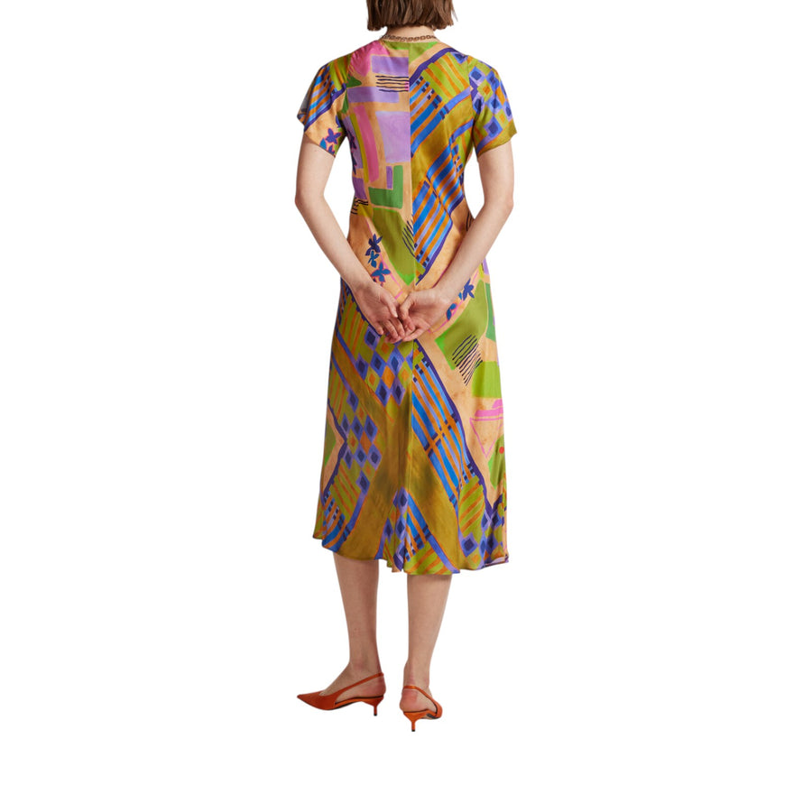 Abito donna midi stampato