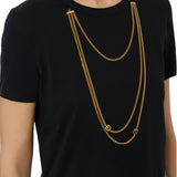 T-shirt donna in jersey con accessorio gioiello