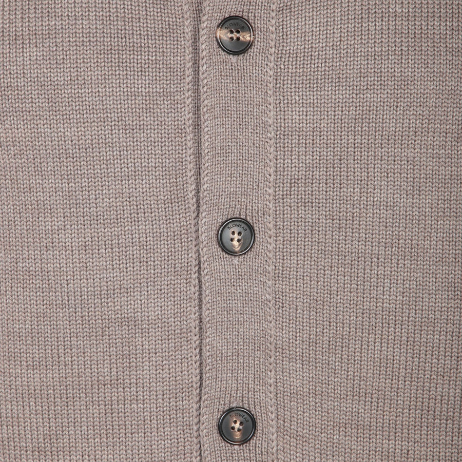Cardigan uomo in lana naturale Chioto
