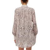 Camicia donna over in seta animalier