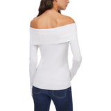 Maglia donna con scollo bardot