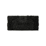 Pochette donna in raso con cristalli