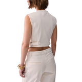 Gilet donna slim fit asimmetrico