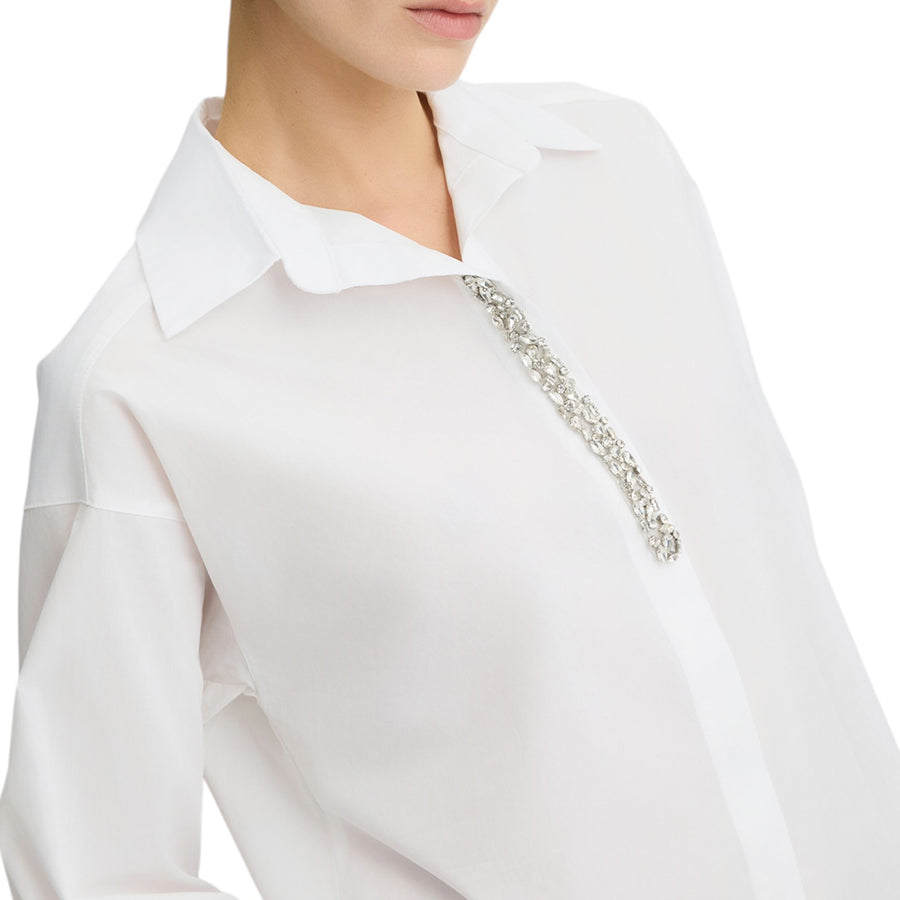 Camicia donna con dettagli gioiello
