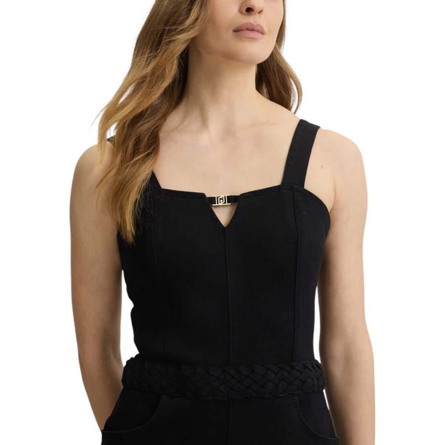 Tuta donna nera in cotone