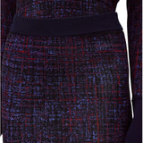 Gonna donna reversibile a rose e tweed