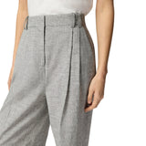 Pantaloni donna fiammati con piega stirata