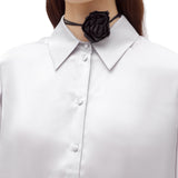 Camicia donna in raso di seta