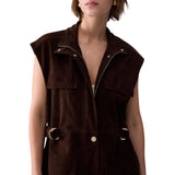 Gilet donna in suede
