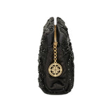Pochette donna in raso con cristalli
