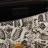 Borsa donna a mano Mini Love Bag One Top Handle Light in pelle con stampa pitone