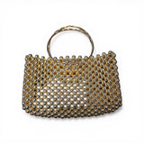 Pochette donna con perle oro