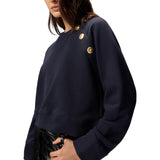 Felpa donna con bottoni