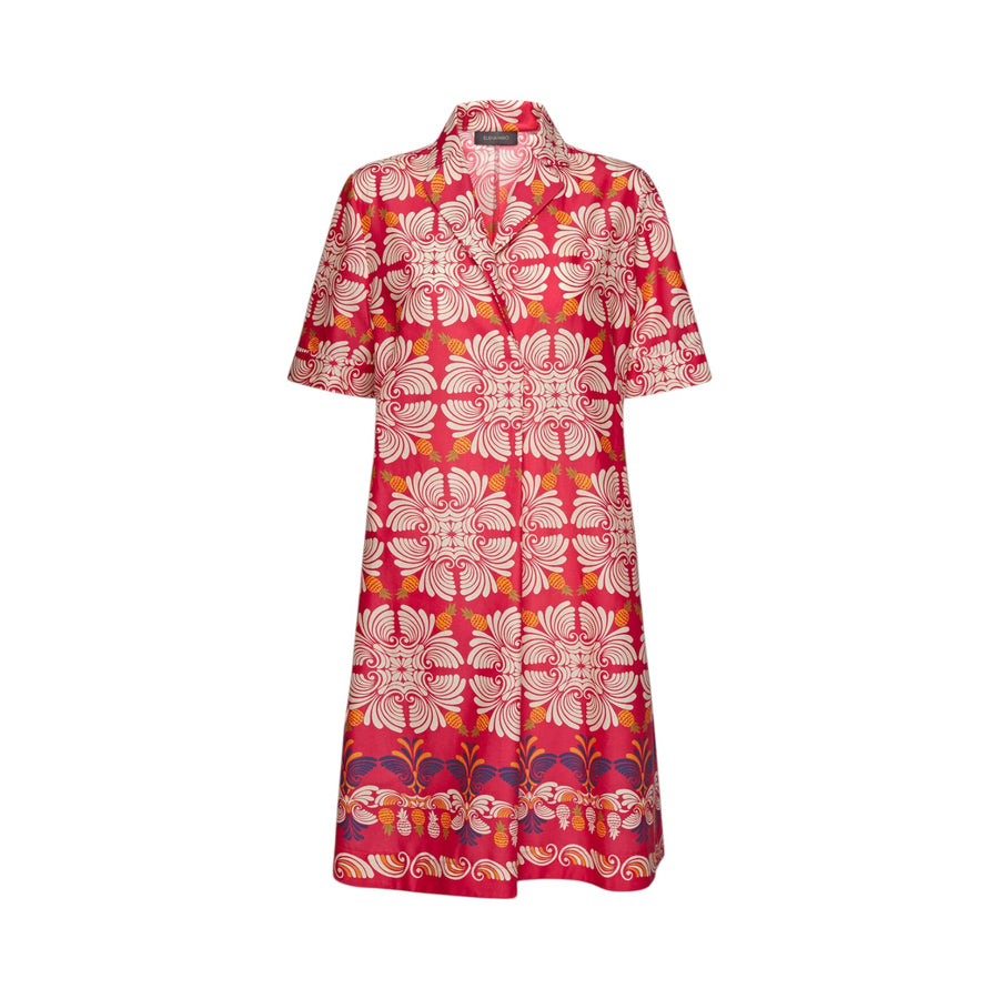 Abito donna stampato in cotone stretch