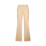 Pantaloni donna flare con bottoni logati