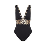 Costume donna intero con inserto animalier