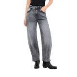 Jeans donna balloon con ricami gioiello