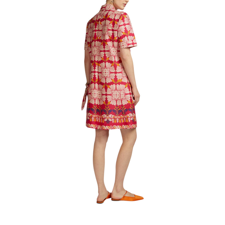 Abito donna stampato in cotone stretch