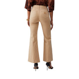 Pantaloni donna flare con bottoni logati