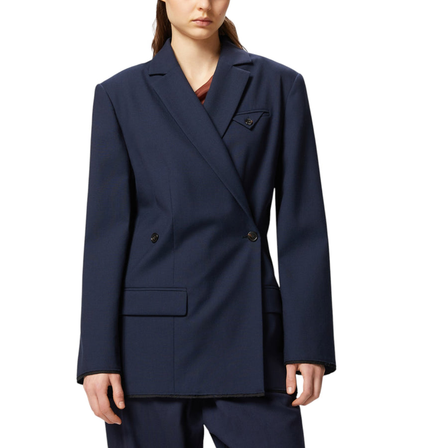 Blazer donna sartoriale con chiusura incrociata