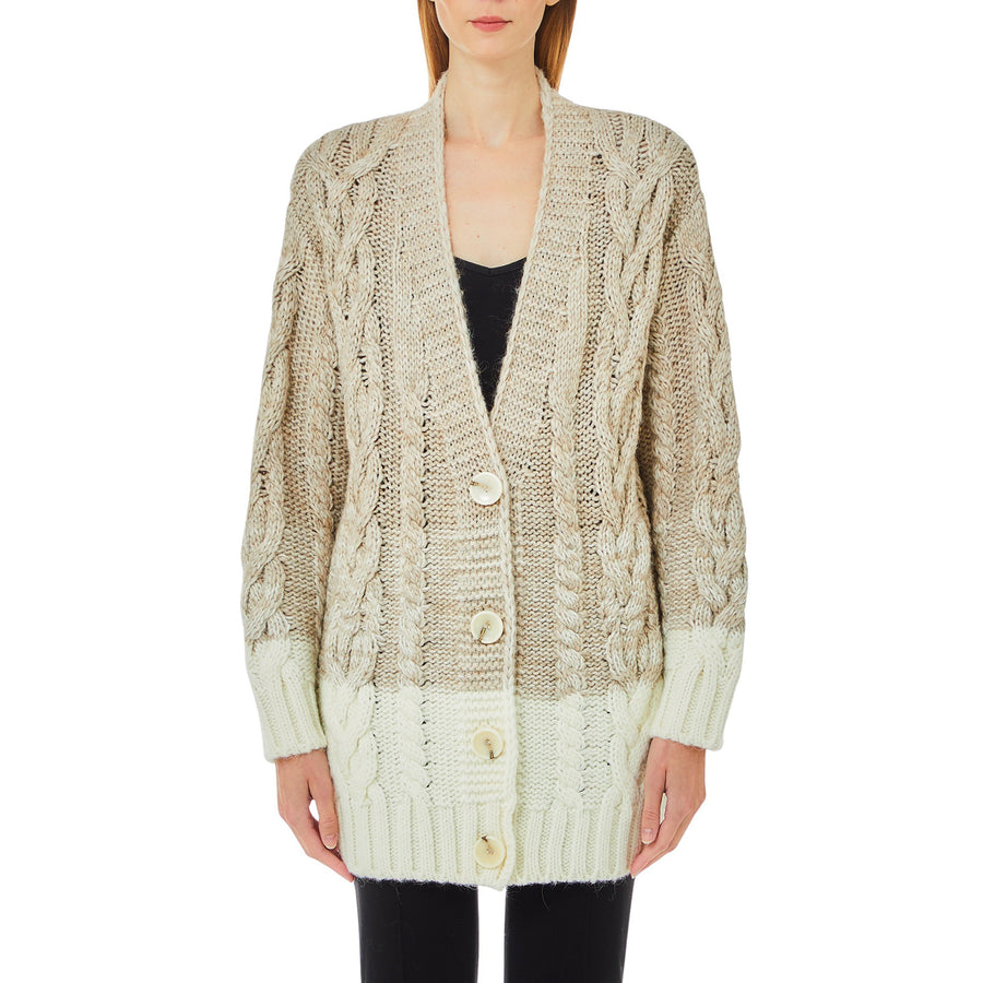 Cardigan donna in misto lana