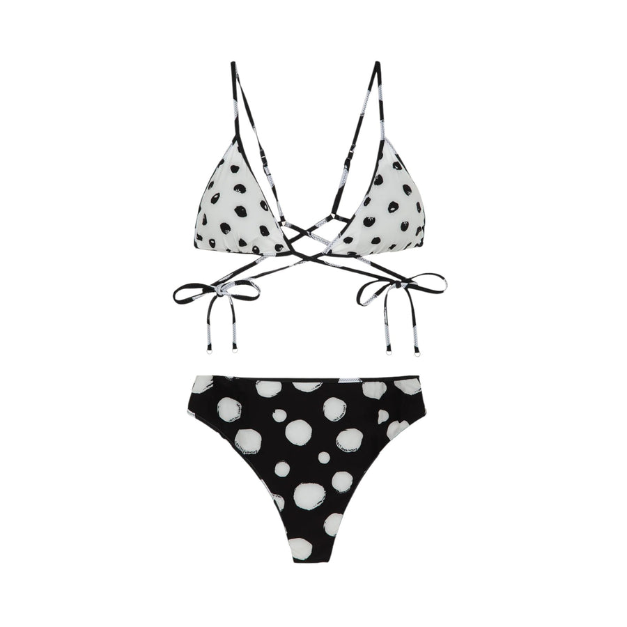 Bikini triangolo e slip retrò fisso scribble donna