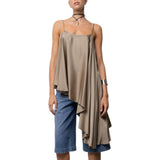 Top donna asimmetrico in raso