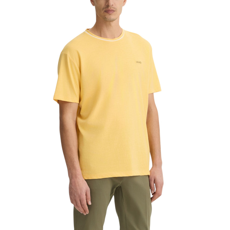 T-shirt gialla in cotone