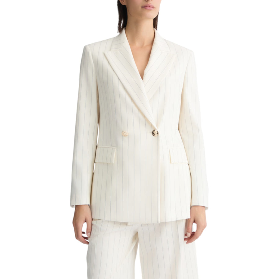 Blazer donna doppiopetto gessato