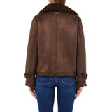 Giacca donna imbottita con pelliccia