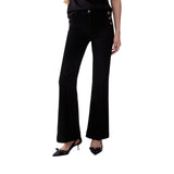 Jeans donna flare con bottoni gioiello