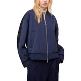 Bomber donna corto patchwork