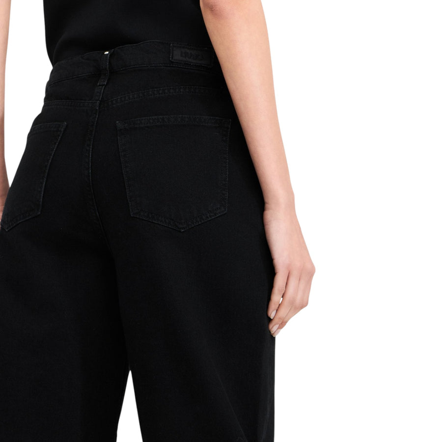 Jeans donna wide leg a vita bassa