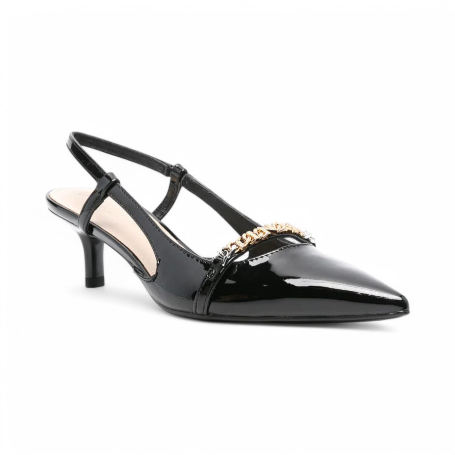 Décolleté donna slingback a punta in vernice