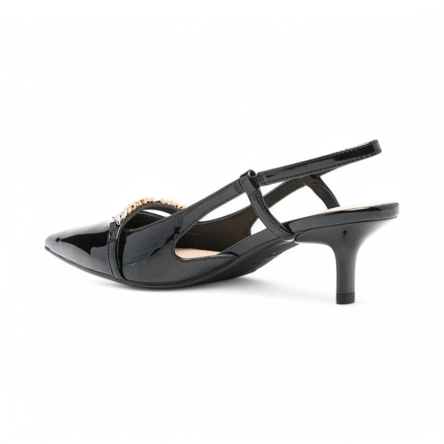 Décolleté donna slingback a punta in vernice