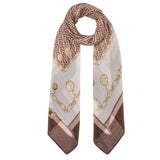 Foulard donna grande con stampa charms