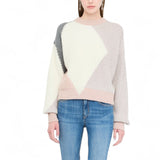 Maglione donna in lana con intarsi