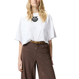 T-shirt donna cropped con ricamo Love Birds